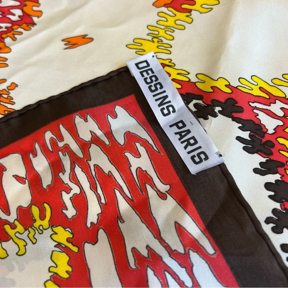 Vintage Dessins Opera Paris Silk Scarf